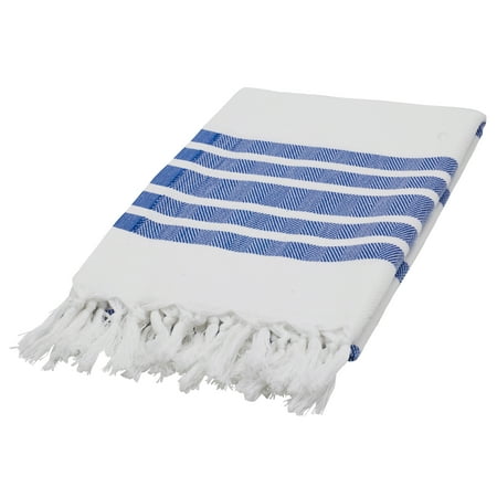 Swan Comfort Turkish Cotton Towel Beach Pool Cover Up Bath Spa Sauna Gym - 67.5" x 39.5" - Navy Blue