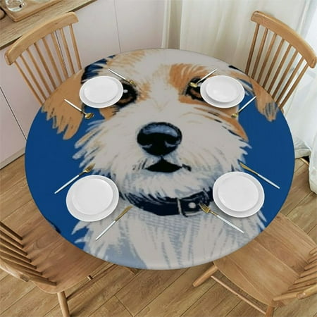 Cute Dogs Pattern Round Fitted Tablecloth with Elastic Edged Wipeable Table Cloth for Outdoor Picnic Party Patio
Cute Dogs Pattern Round Fitted Tablecloth with Elastic Edged Wipeable Table Cloth for Outdoor Picnic Party Patio