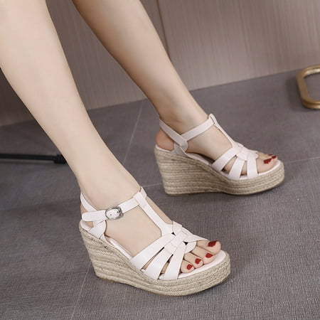 Women‘s Straw Wedge Sandals Strappy Back Platform Open Toe Sandals Women‘s Footwear
Women‘s Straw Wedge Sandals Strappy Back Platform Open Toe Sandals Women‘s Footwear