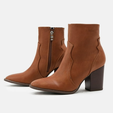 NEGJ Wommen Ankle Boots Autumn And Winter Fashion Comfortable And Simple Square Heel Pointed Toe Solid Color Zipper 
NEGJ Wommen Ankle Boots Autumn And Winter Fashion Comfortable And Simple Square Heel Pointed Toe Solid Color Zipper