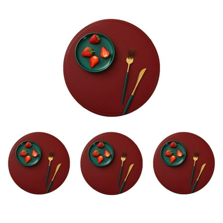 Placemat Round Placemats Set of 4 for Dining Table Round PU Leather placemat Kitchen Table Mats 15 Inch Easy to Care
Placemat Round Placemats Set of 4 for Dining Table Round PU Leather placemat Kitchen Table Mats 15 Inch Easy to Care