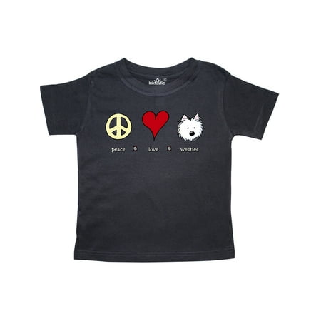 Inktastic Peace Love Westies Gift Toddler Boy or Toddler Girl T-Shirt