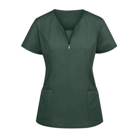 MELDVDIB Women s Solid Color Stretch Scrub Top with Pockets V-Neck Comfy Tunic Top Short Sleeve Uniform Blouse Tops
MELDVDIB Women s Solid Color Stretch Scrub Top with Pockets V-Neck Comfy Tunic Top Short Sleeve Uniform Blouse Tops