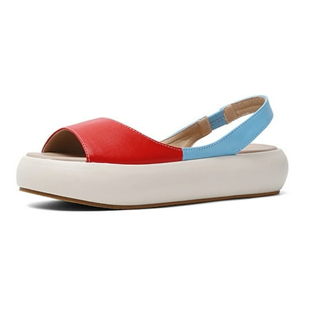 Fashion Women Contrast Color Sandals Simple Flat Open Toe Sandals Summer Comfortable Low Heel Sandals New
Fashion Women Contrast Color Sandals Simple Flat Open Toe Sandals Summer Comfortable Low Heel Sandals New