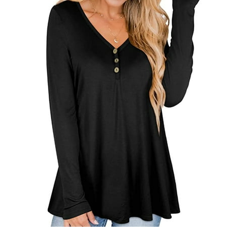 HSMQHJWE Long Sleeve T Shirt Women Women Top Women Long Sleeve Solid Shirt Blouses V-Neck Button T Shirt Fall Cotton Plus Size Tunic Tops Clause Casual Loose Blouse Scrub Inner Wear Women
HSMQHJWE Long Sleeve T Shirt Women Women Top Women Long Sleeve Solid Shirt Blouses V-Neck Button T Shirt Fall Cotton Plus Size Tunic Tops Clause Casual Loose Blouse Scrub Inner Wear Women