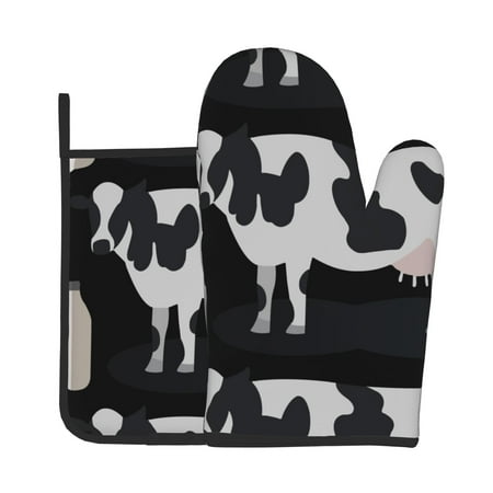 Oven Gloves Hot Pads For Kitchen Decor Cow And Milk Heat Resistant 2pcs For Cooking Baking Bbq
Oven Gloves Hot Pads For Kitchen Decor Cow And Milk Heat Resistant 2pcs For Cooking Baking Bbq