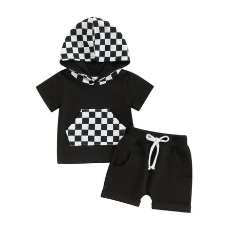 Qtinghua Infant Toddler Baby Girl Boy Summer Clothes Short Sleeve Checkerboard Print Hooded Tops and Drawstring Shorts Set
Qtinghua Infant Toddler Baby Girl Boy Summer Clothes Short Sleeve Checkerboard Print Hooded Tops and Drawstring Shorts Set