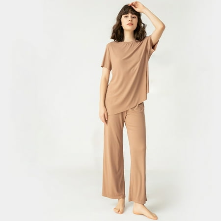 Women s Pajamas Sets Luxury Soft Comfort Loungewear Short Sleeve 2PCs Sleepwear Set
Women s Pajamas Sets Luxury Soft Comfort Loungewear Short Sleeve 2PCs Sleepwear Set