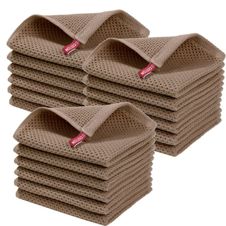 18PACK 100% Cotton Waffle Weave Kitchen Dish Cloths Ultra Soft Absorbent Quick Drying Dish Towels 12x12 Inches - Coffee
18PACK 100% Cotton Waffle Weave Kitchen Dish Cloths Ultra Soft Absorbent Quick Drying Dish Towels 12x12 Inches - Coffee