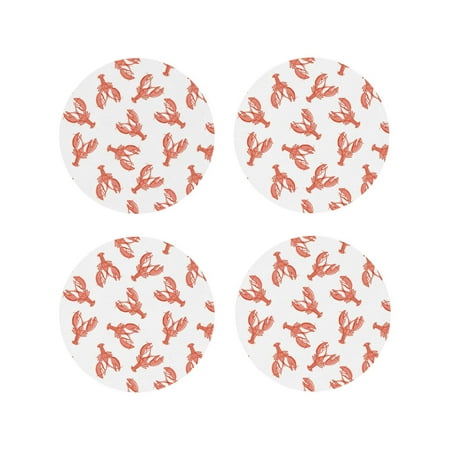 Drink Coasters Set of 4 Pale Red Lobster Print Leather Coasters for Coffee Table Protector Heat Resistant Cute Coasters for Home Decor Housewarming Gifts Bar Kitchen 4 Inch Round Shape
Drink Coasters Set of 4 Pale Red Lobster Print Leather Coasters for Coffee Table Protector Heat Resistant Cute Coasters for Home Decor Housewarming Gifts Bar Kitchen 4 Inch Round Shape