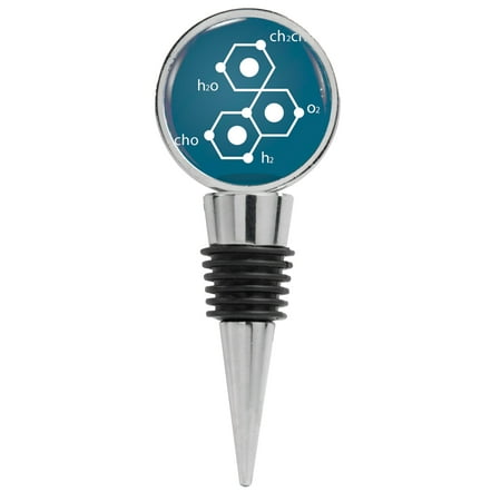 Scientific Chemical Compounds on Blue h2O cho h2 Wine Stopper