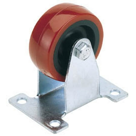 Draper 605100F 100Mm Dia. Fixed Plate Fixing Polyurethane Wheel - S.W.L. 125Kg