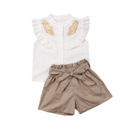 Loalirando Toddler Kid Baby Girl Ruffle Feather Shirt Short Pants 2pcs Outfit Clothes Sunsuit Summer
Loalirando Toddler Kid Baby Girl Ruffle Feather Shirt Short Pants 2pcs Outfit Clothes Sunsuit Summer