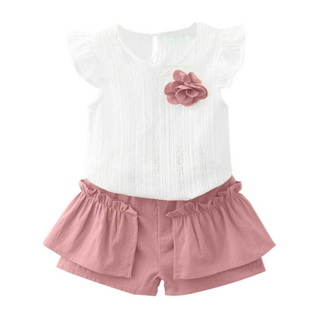 OVTICZA Toddler Baby Girls 2 Piece Clothing Set Outfit Summer Short Sleeve T Shirts and Set with Pink 120
OVTICZA Toddler Baby Girls 2 Piece Clothing Set Outfit Summer Short Sleeve T Shirts and Set with Pink 120