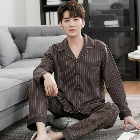 QWZNDZGR Big Size M-4XL Autumn HQ Cotton Gentleman Men Pyjamas Men s Pajamas Sets Lapel Sleepwear Pyjamas Night Suits Pijamas Homewear PJ
QWZNDZGR Big Size M-4XL Autumn HQ Cotton Gentleman Men Pyjamas Men s Pajamas Sets Lapel Sleepwear Pyjamas Night Suits Pijamas Homewear PJ