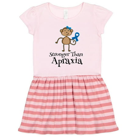 Inktastic Apraxia Awareness Girl Monkey Gift Toddler Girl Dress