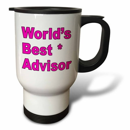 Worlds best advisor. Pink. 14oz Stainless Steel Travel Mug tm-193256-1