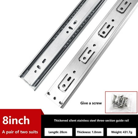 Gerich 1 Pair of Drawer Runners Silver Runners for Drawers Extension Telescopic Runners
Gerich 1 Pair of Drawer Runners Silver Runners for Drawers Extension Telescopic Runners