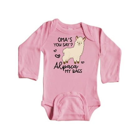 Inktastic Oma s You Say Alpaca My Bags Gift Baby Boy or Baby Girl Long Sleeve Bodysuit
Inktastic Oma s You Say Alpaca My Bags Gift Baby Boy or Baby Girl Long Sleeve Bodysuit