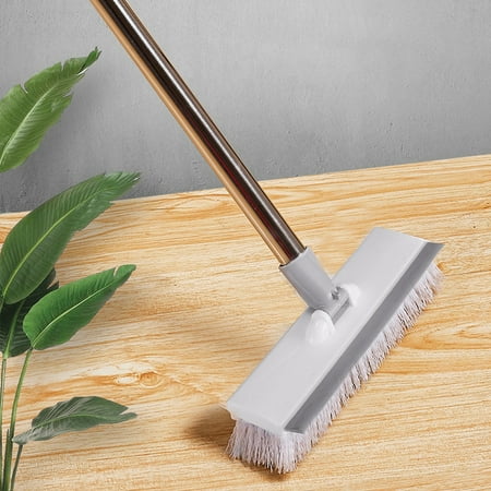 Push Broom Double Sides Stiff Bristles Carpet Floor Cleaning Scrub Brush Roof