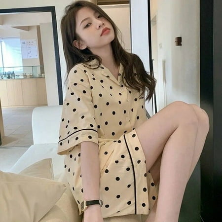 CoCopeaunt Pajama Sets Turn-down Collar Short Sleeve Women Summer Grid Printed Cartoon Thin Kawaii Trendy Womens 2pcs Pyjamas Elegant
CoCopeaunt Pajama Sets Turn-down Collar Short Sleeve Women Summer Grid Printed Cartoon Thin Kawaii Trendy Womens 2pcs Pyjamas Elegant