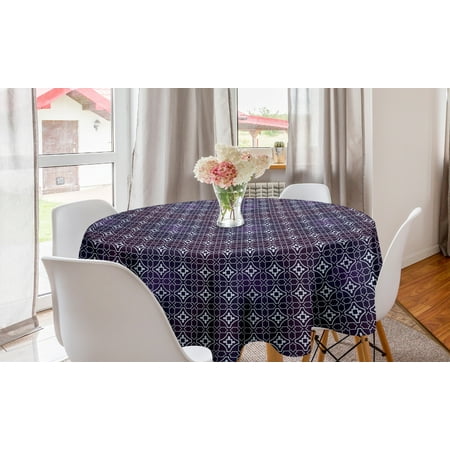Abstract Round Tablecloth Repeating Connected Modernized Oriental Shapes Flowers Illustration Print Circle Table Cloth Cover for Dining Room Kitchen Decor 60 Dark Purple White by Ambesonne
Abstract Round Tablecloth Repeating Connected Modernized Oriental Shapes Flowers Illustration Print Circle Table Cloth Cover for Dining Room Kitchen Decor 60 Dark Purple White by Ambesonne