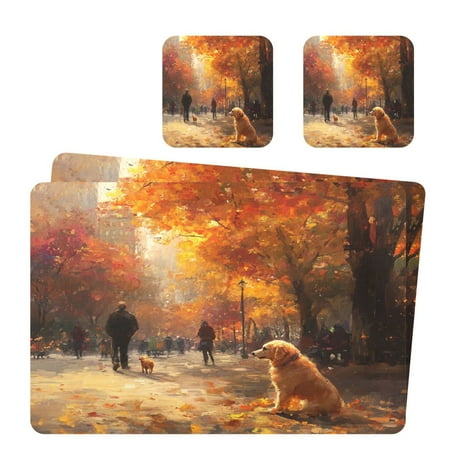 Wobogo Lonely Golden Retriever Placemats Coasters Set of 2 Heat-resistant Non-slip Easy to Clean Square Dinner Plate Mat
Wobogo Lonely Golden Retriever Placemats Coasters Set of 2 Heat-resistant Non-slip Easy to Clean Square Dinner Plate Mat