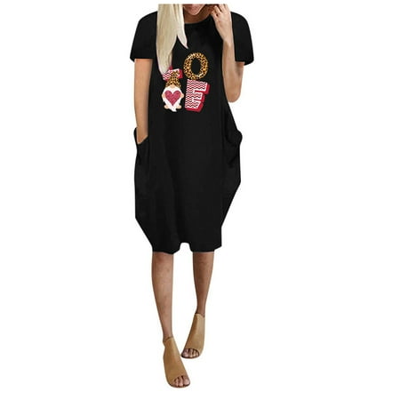 Wedding Guest Dresses for Women Sexy Dresses for Women Women s Summer Fashion Cute Love Print Leisure Short Sleeve Crew Neck Dress Summer Dresses Summer Dresses for Women Clearance Black XL
Wedding Guest Dresses for Women Sexy Dresses for Women Women s Summer Fashion Cute Love Print Leisure Short Sleeve Crew Neck Dress Summer Dresses Summer Dresses for Women Clearance Black XL