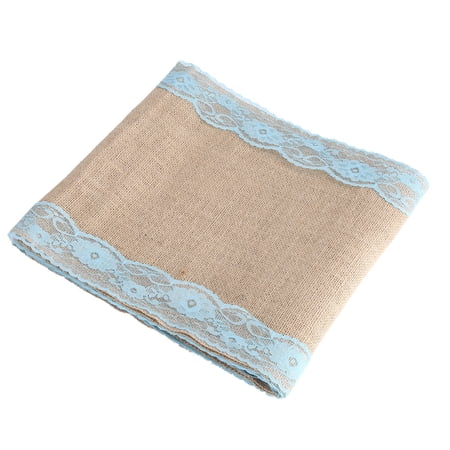 Burlap Table Runner,Burlap Tablecloth,Vintage Burlap Lace Tablecloth Table Runner Rustic Natural Wedding Party Decor