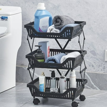 Kohagoki Floor-Mounted Mobile Storage Rack Folding Vegetable Fruit Shelf Multi-layer Kitchen Rack with Moving Rollers Fruit Basket Shelf
Kohagoki Floor-Mounted Mobile Storage Rack Folding Vegetable Fruit Shelf Multi-layer Kitchen Rack with Moving Rollers Fruit Basket Shelf