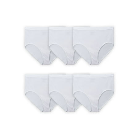 

Fit for Me Women s Plus Size White Brief Underwear 6 Pack Sizes 1X-5X