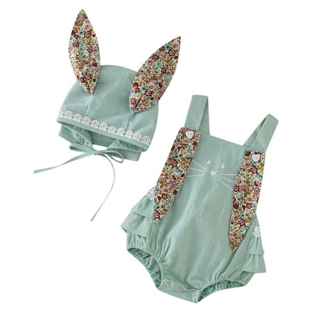 Toddler Boys Girls Rompers Sleeveless Cartoon Rabbit Printed Backless Bodysuitt Rabbit Ears Hat Set Jumpsuits Size 12-18M
Toddler Boys Girls Rompers Sleeveless Cartoon Rabbit Printed Backless Bodysuitt Rabbit Ears Hat Set Jumpsuits Size 12-18M