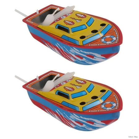 2X Steam Boat Candles Powered Put Ship llectable Classic Tin Toy