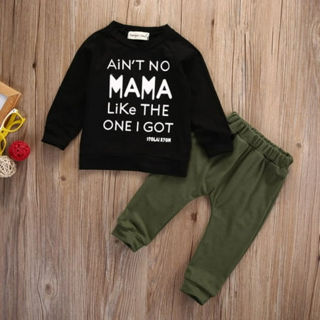 Baby Boys 2PCS Outfit Set Long Sleeve Round Neck Letter Pattern Top Long Solid Color Elastic Band Pants Set
Baby Boys 2PCS Outfit Set Long Sleeve Round Neck Letter Pattern Top Long Solid Color Elastic Band Pants Set