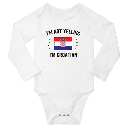I m Not Yelling I m Croatian! Baby Long Sleeve Rompers Bodysuit (White 24 Months)
I m Not Yelling I m Croatian! Baby Long Sleeve Rompers Bodysuit (White 24 Months)