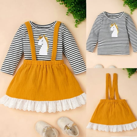 Lovebay Toddler Kids Girls Unicorn Tops + Suspenders Skirt Long Sleeve Outfits Set 0-3T
Lovebay Toddler Kids Girls Unicorn Tops + Suspenders Skirt Long Sleeve Outfits Set 0-3T