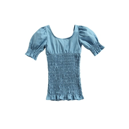 ZIYIXIN Summer Kids Girls Dress Solid Ruffles Puff Sleeve Square Collar Skinny Dress Blue 4-5 Years
ZIYIXIN Summer Kids Girls Dress Solid Ruffles Puff Sleeve Square Collar Skinny Dress Blue 4-5 Years