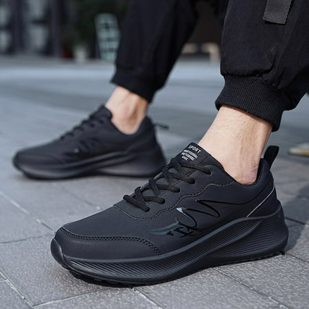 Cathalem Fashion Autumn Men Sports Shoes Flat Thick Bottom Non Slip Lace Up Waterproof Upper Comfortable Sneaker Men Black 11
Cathalem Fashion Autumn Men Sports Shoes Flat Thick Bottom Non Slip Lace Up Waterproof Upper Comfortable Sneaker Men Black 11