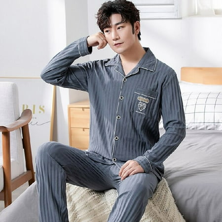PIKADINGNIS Autumn Winter Mens Cotton Pajamas Button Lapel Sleepwear Leisure Pajama Sets Casual Sleep&Lounge Father Pyjamas Male Pijama
PIKADINGNIS Autumn Winter Mens Cotton Pajamas Button Lapel Sleepwear Leisure Pajama Sets Casual Sleep&Lounge Father Pyjamas Male Pijama
