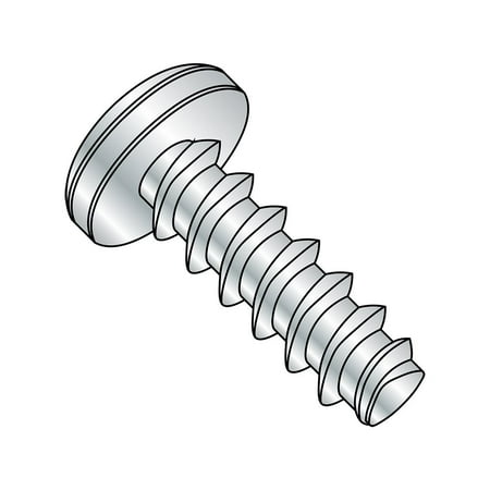 Steel Thread Rolling Screw for Plastic Zinc Plated Pan Head Phillips Drive #4-20 Thread Size 7/8 Length (Pack of 50)