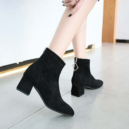 Qepwscx Ladies Fashion Boots Suede Pointed Toe Mid Heel Chunky Heel Elastic Short Boots Outer Boots
Qepwscx Ladies Fashion Boots Suede Pointed Toe Mid Heel Chunky Heel Elastic Short Boots Outer Boots
