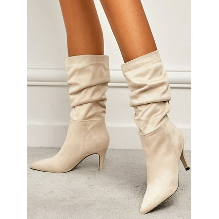 Women Point Toe Heeled Faux Suede Slouchy Boots Pointed Toe Shoes Women‘s Footwear
Women Point Toe Heeled Faux Suede Slouchy Boots Pointed Toe Shoes Women‘s Footwear