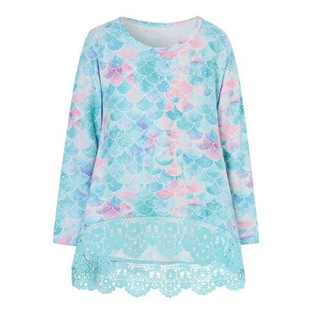 Honeeladyy Winter Coats Girls Casual Lace Tunic Tops Long Sleeve Loose Blouse 3D Mermaid Scales T-Shirt Blue Clearance under 5$
Honeeladyy Winter Coats Girls Casual Lace Tunic Tops Long Sleeve Loose Blouse 3D Mermaid Scales T-Shirt Blue Clearance under 5$