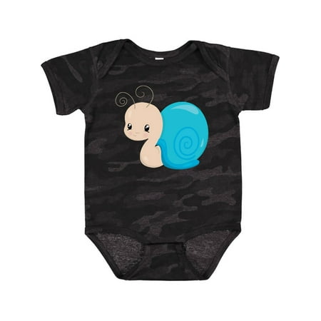 Inktastic Adorable Blue Snail Gift Baby Boy or Baby Girl Bodysuit