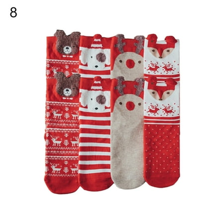 Huasheng 4 Pairs Christmas Socks Anti-skid Keep Warm Santa Print New Year Striped Warm Floor Socks for Winter
Huasheng 4 Pairs Christmas Socks Anti-skid Keep Warm Santa Print New Year Striped Warm Floor Socks for Winter