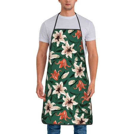 Aprons for Men Women - Lilies Flowers Green Cooking Kitchen Apron Chef Apron Waterproof Apron for Painting Pottery Baking BBQ Gardening Salon Gift For women Men
Aprons for Men Women - Lilies Flowers Green Cooking Kitchen Apron Chef Apron Waterproof Apron for Painting Pottery Baking BBQ Gardening Salon Gift For women Men