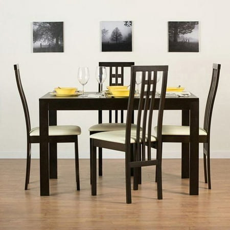 Aeon Furniture Granville 5 Piece Dining Table Set with District Chairs