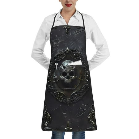 Rocae Ornate Dark Skull Book for Kitchen Aprons for Women Adjustable Cooking Kitchen Chef Apron for Men with Pockets
Rocae Ornate Dark Skull Book for Kitchen Aprons for Women Adjustable Cooking Kitchen Chef Apron for Men with Pockets