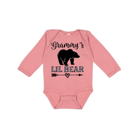 Inktastic Grammy Lil Bear Grandson Gift Baby Boy Long Sleeve Bodysuit