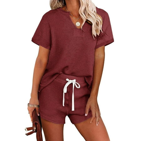 Jmntiy Women s Short Sleeve Pajama Set Henley-Tops and Shorts Sleepwear Loungewear Clearance sale
Jmntiy Women s Short Sleeve Pajama Set Henley-Tops and Shorts Sleepwear Loungewear Clearance sale